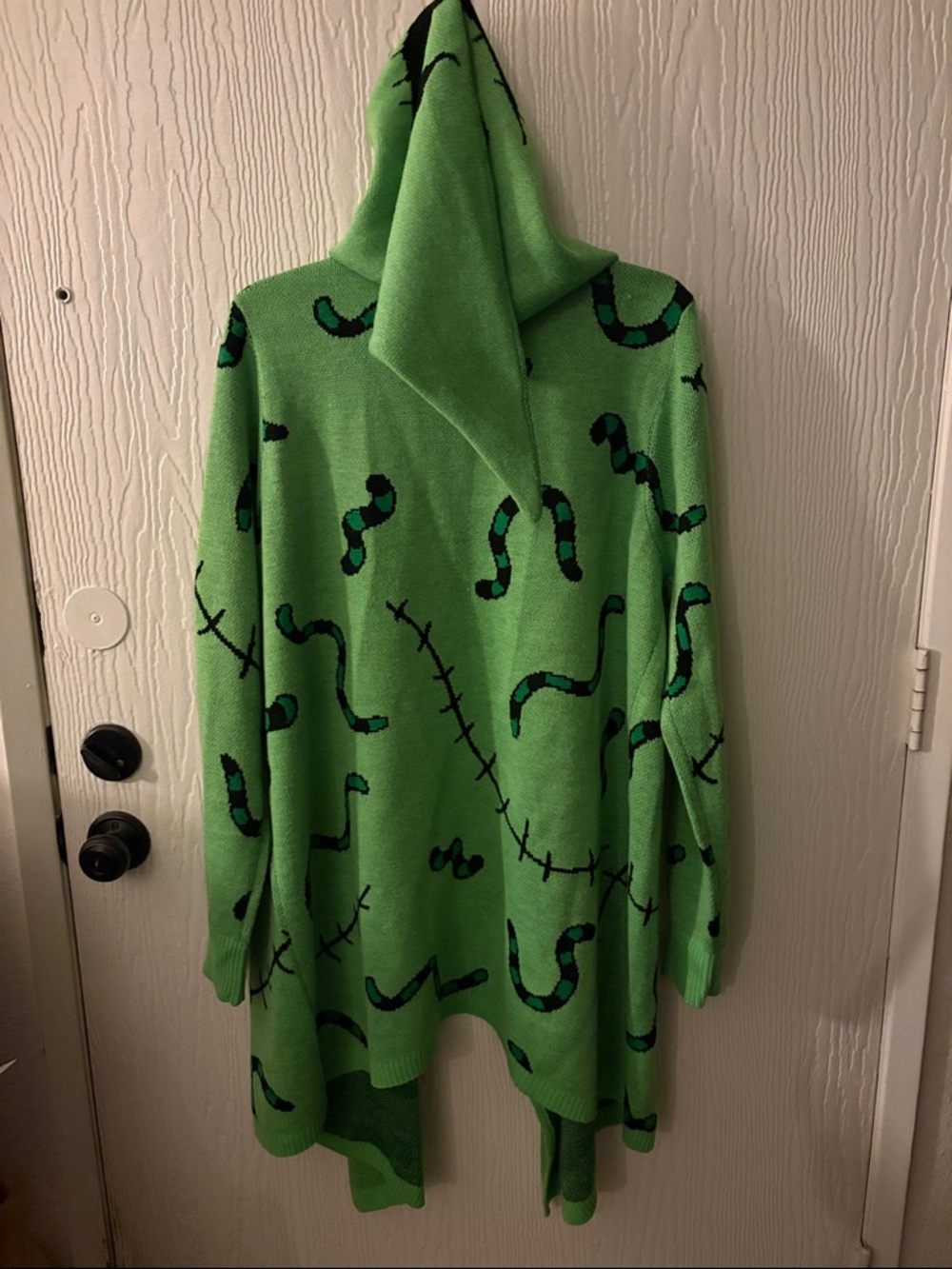 Nightmare Before Christmas Oogie Boogie Open-Front Patterned Women’s Cardigan - Picture 3 of 6